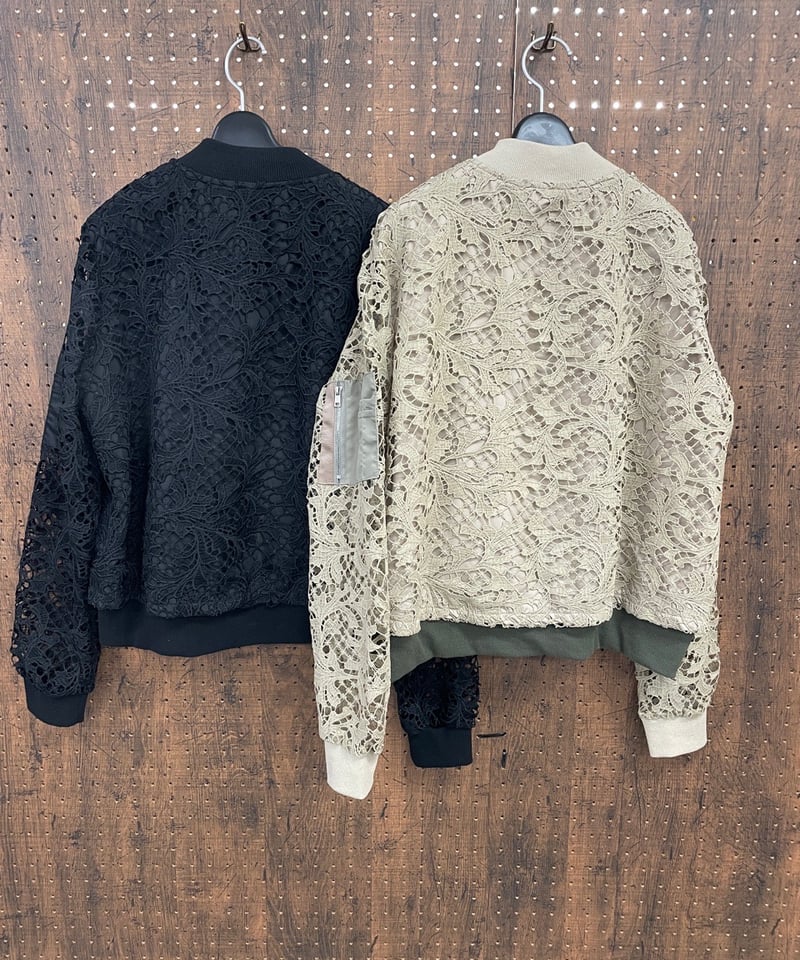 Pauline Bleu ポリーヌブロー MA-1風 レースブルゾン | HA-CHI