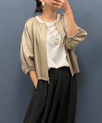 C’EST MOIJEU セモアージュ　箔加工ギャザーブルゾン