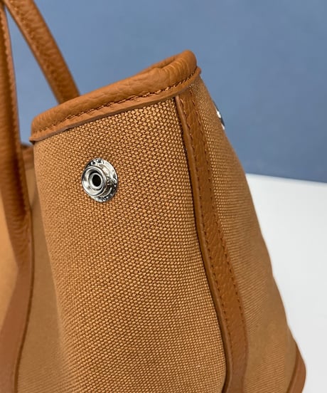 SALE★牛革×canvas トートバックM  キャメル
