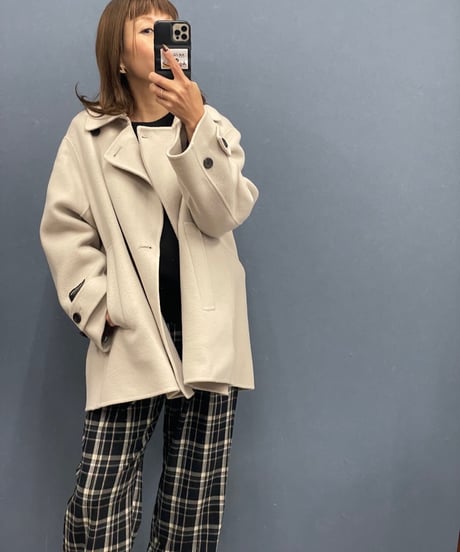 Dignite collier ディニテコリエ ダブルフェイスPコート ベージュ Dignite collier ディニテコリエ ダブルフェイスPコート ベージュ