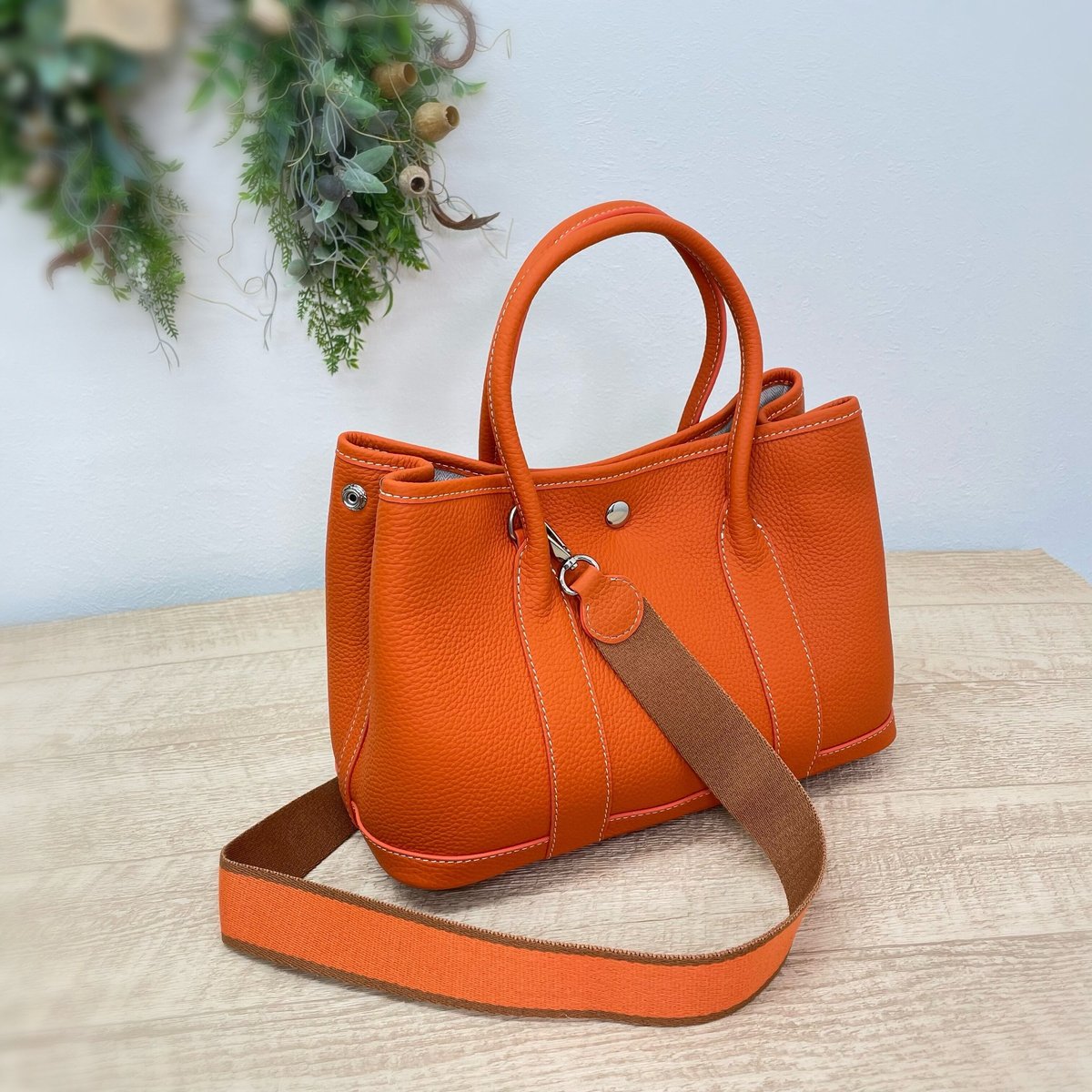 再入荷☆牛革レザー トートバックMサイズ オレンジ | HA-CHI 再入荷☆牛革レザー トートバックMサイズ オレンジ | HA-CHI