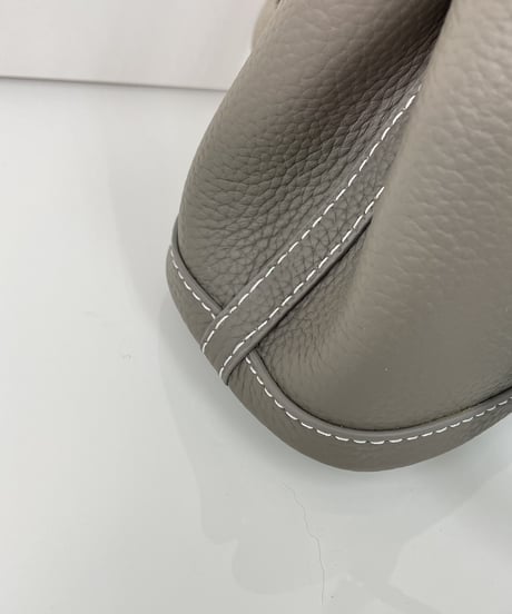牛革レザートートバッグmini グレー