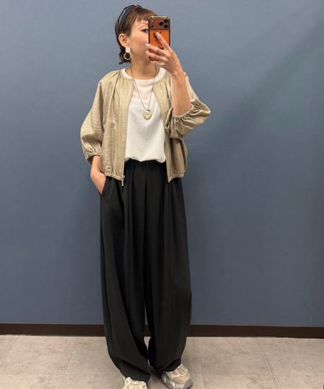 C’EST MOIJEU セモアージュ　箔加工ギャザーブルゾン