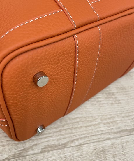 再入荷★牛革レザー トートバックMサイズ オレンジ