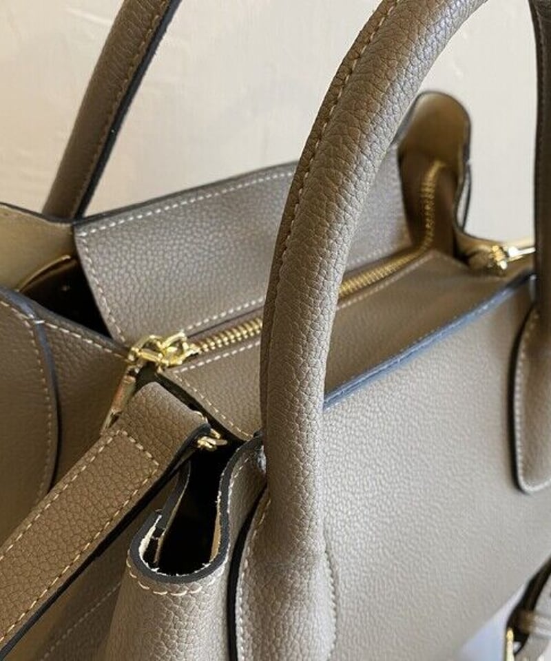 再販・牛革製レディライクなトートバックM・グレージュ | HA-CHI