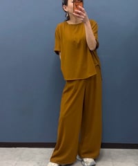 Dignite collier ディニテコリエ　ストレッチシフォン スッキリワイドパンツ