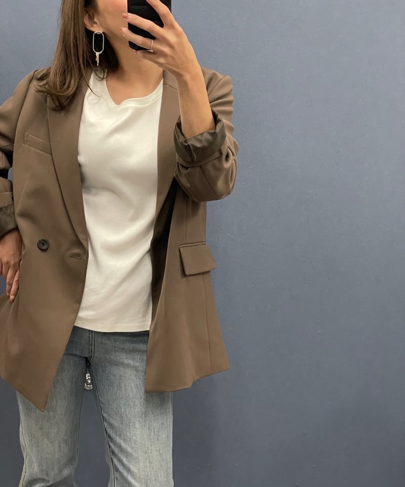 Dignite collier ディニテコリエ ダブル合わせジャケット | HA-CHI