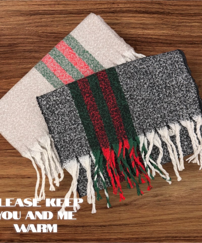 ブークレツイード フリンジ マフラー | HA-CHI