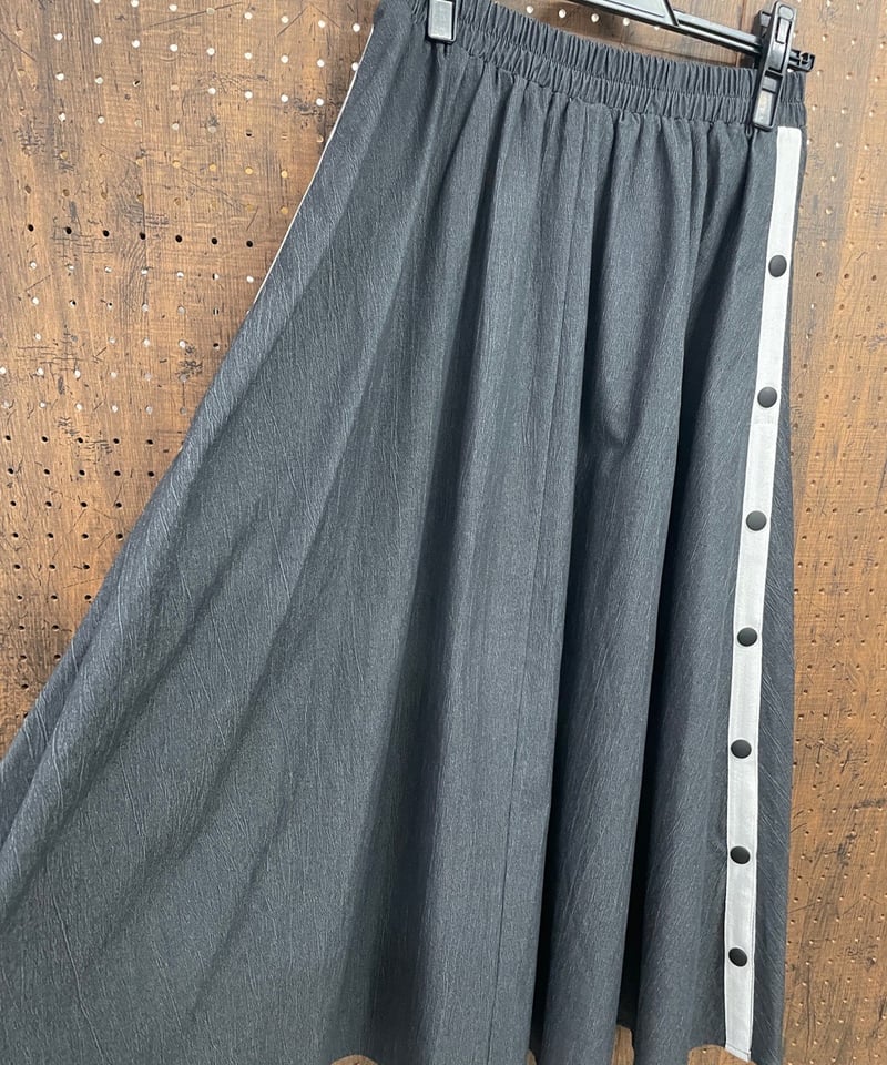 Pauline Bleu ポリーヌブロー デニム調ボタンデザイン2wayスカート