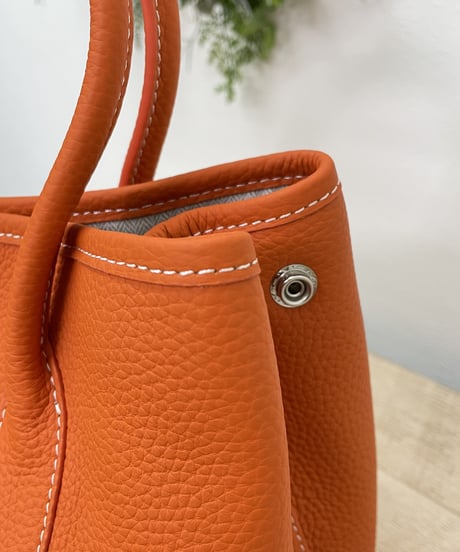 再入荷★牛革レザー トートバックMサイズ オレンジ