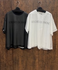 Uncarnet アンカルネ　シアー重ねロゴデザインTシャツ