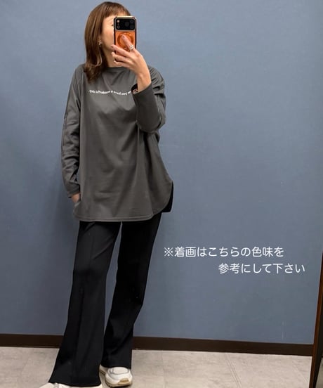 Dignite collier ディニテコリエ　前後着用OK！フォトプリント2wayロンT