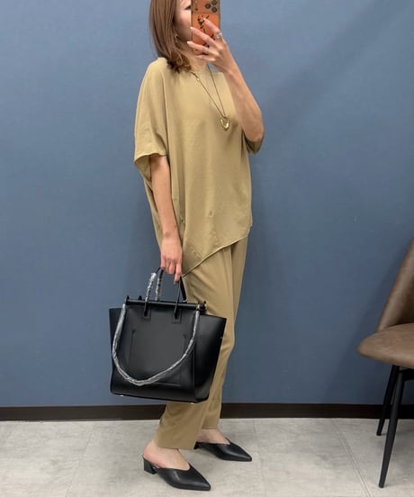 Dignite collier ディニテコリエ　ストレッチシフォンドルマン トップス