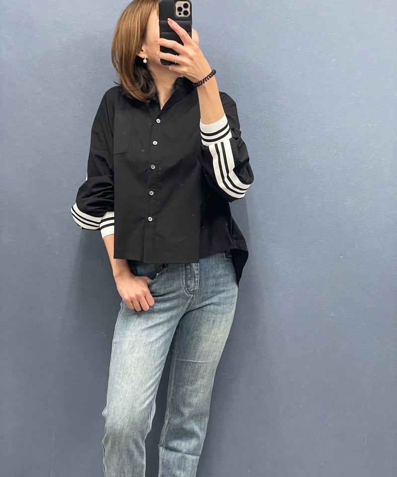 Dignite collier ディニテコリエ ストライプラインシャツ | HA-CHI