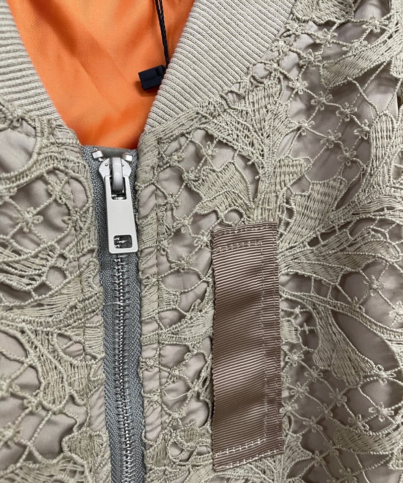 Pauline Bleu ポリーヌブロー MA-1風 レースブルゾン | HA-CHI