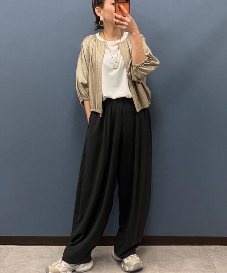 C’EST MOIJEU セモアージュ　箔加工ギャザーブルゾン