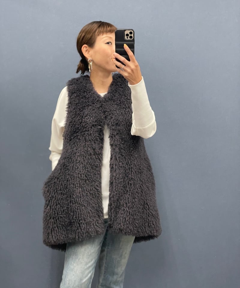 Dignite collier ディニテコリエ プードルファーベスト | HA-CHI