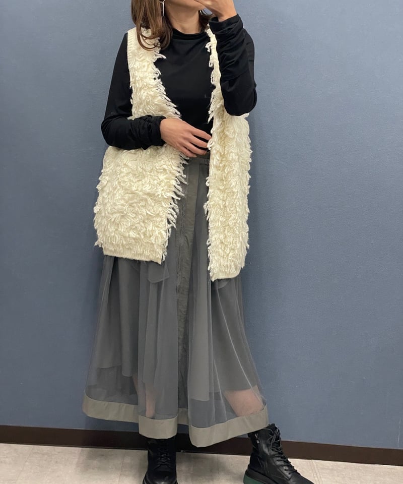 専用　新品　Dignite collier ディニテコリエ　ジレ Dignite Collier ディニテコリエ ダブルメッシュジレ - メルカリ