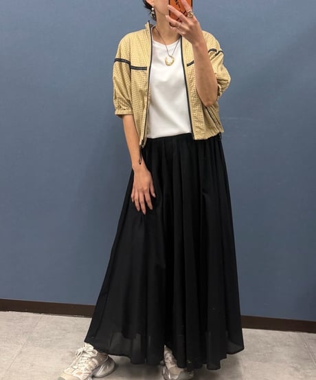 C’EST MOIJEU セモアージュ　ロゴリボンパンチングメッシュジップブルゾン