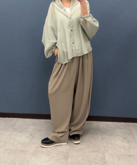 Pauline Bleu ポリーヌブロー　とろみドレープ　コクーンタックパンツ