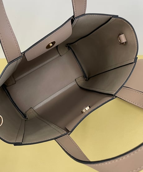 ミニポシェット付き 2Wayスエード切替 コンビ 縦型トート3col