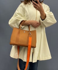 SALE★牛革×canvas トートバックM  キャメル