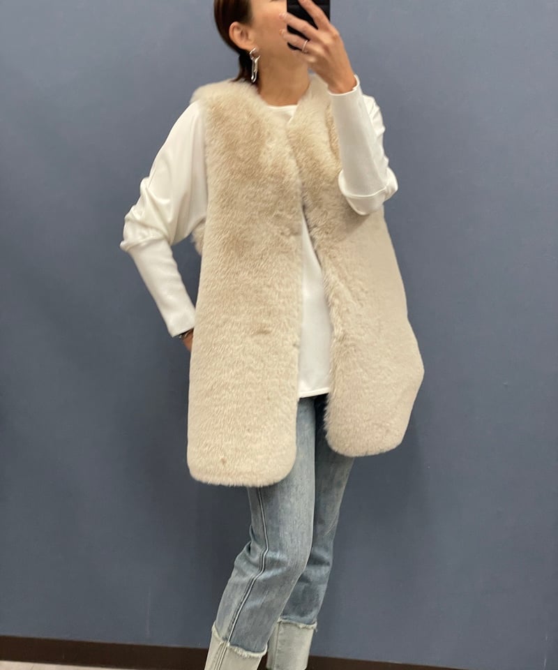 タグ付未使用美品！】ディニテコリエDigniteCollier ファーベスト 新品