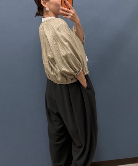 C’EST MOIJEU セモアージュ　箔加工ギャザーブルゾン
