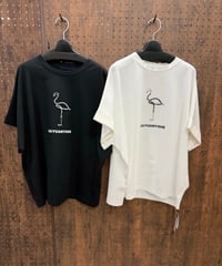 Pauline Bleu ポリーヌブロー　ビーズ フラミンゴTシャツ
