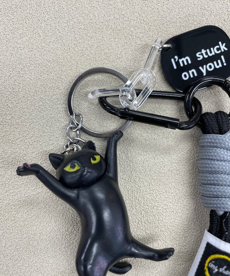 じゃらじゃらキーホルダー　バッグチャーム　キーチャーム　パラコード　ネコ　44E じゃらじゃらキーホルダー バッグチャーム キーチャーム パラ