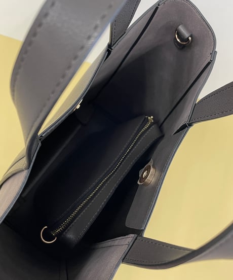 ミニポシェット付き 2Wayスエード切替 コンビ 縦型トート3col