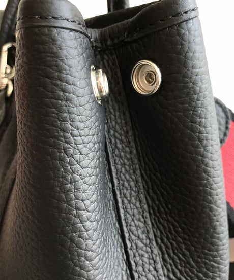 【再入荷】牛革レザートートバッグmini　ブラック