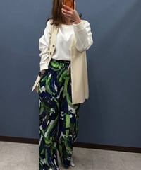 ROSIEE ロージー　ハンドプリント風ワイドパンツ