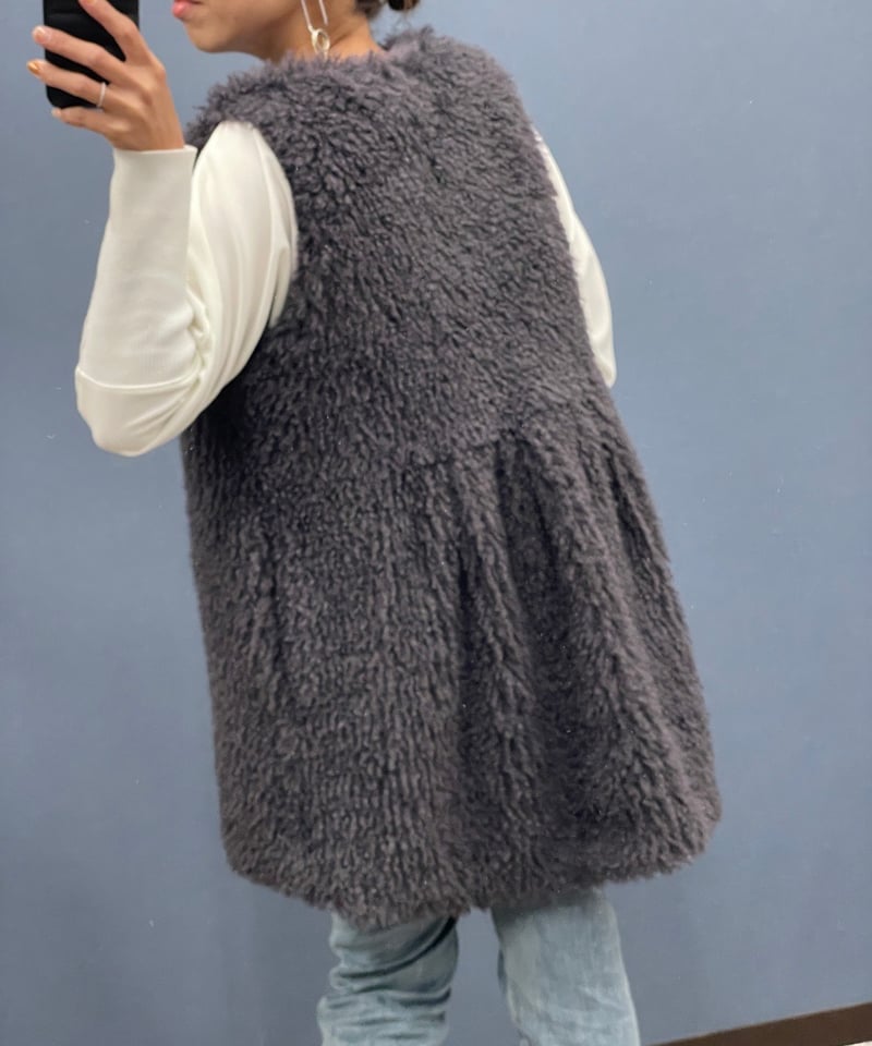 Dignite collier ディニテコリエ プードルファーベスト | HA-CHI