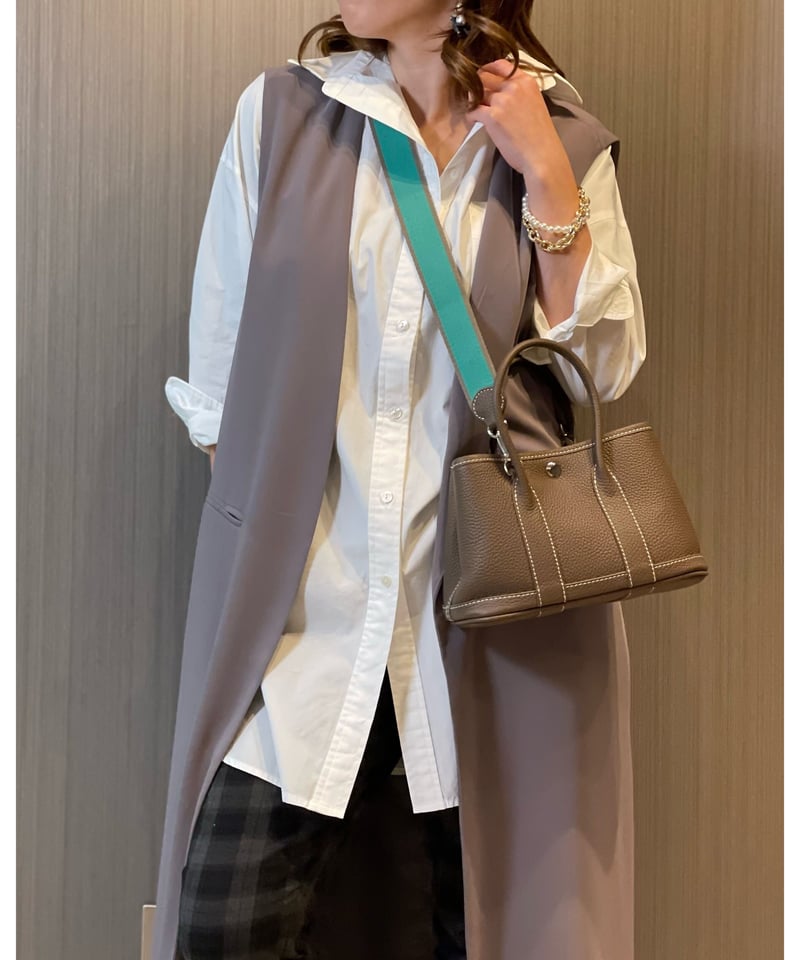 牛革レザートートバッグmini ブラウングレー | HA-CHI