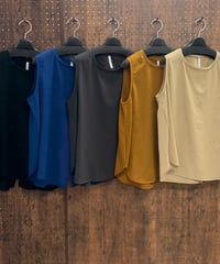 Dignite collier ディニテコリエ　ストレッチシフォン フレアータンクトップ