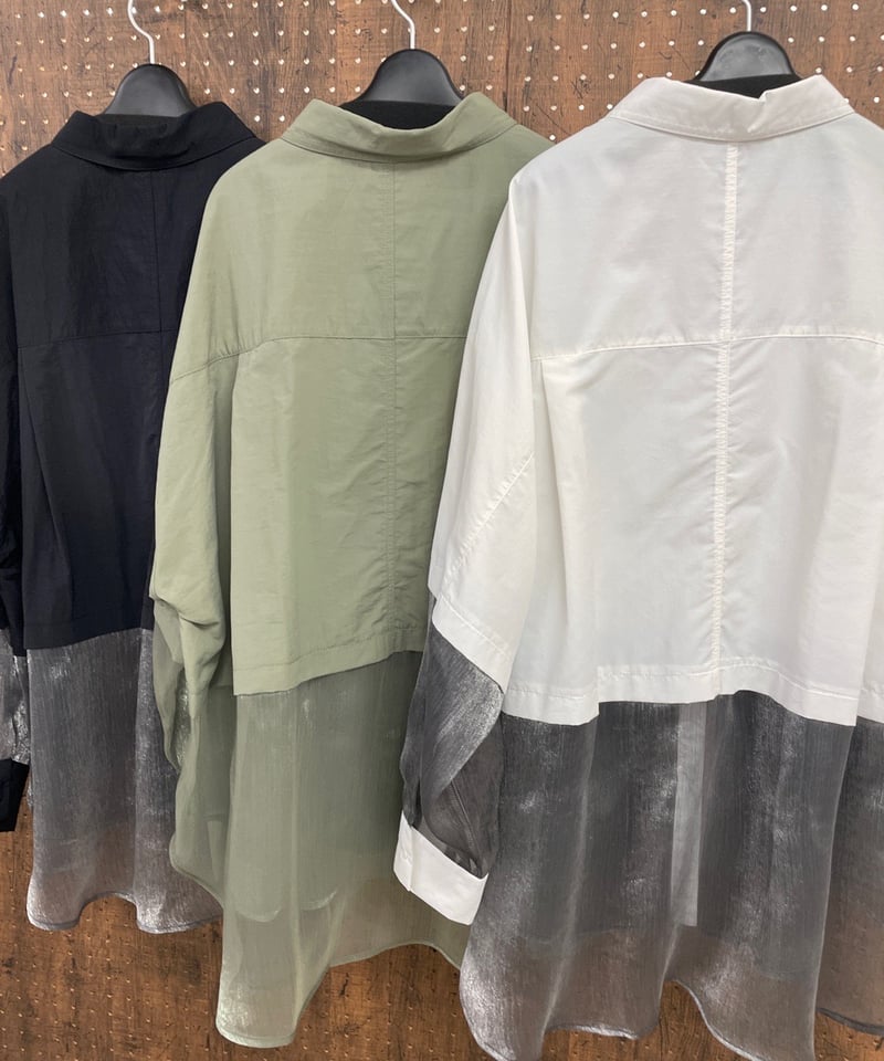 Pauline Bleu ポリーヌブロー シャイニーシアーブラウスブラウス | HA-CHI