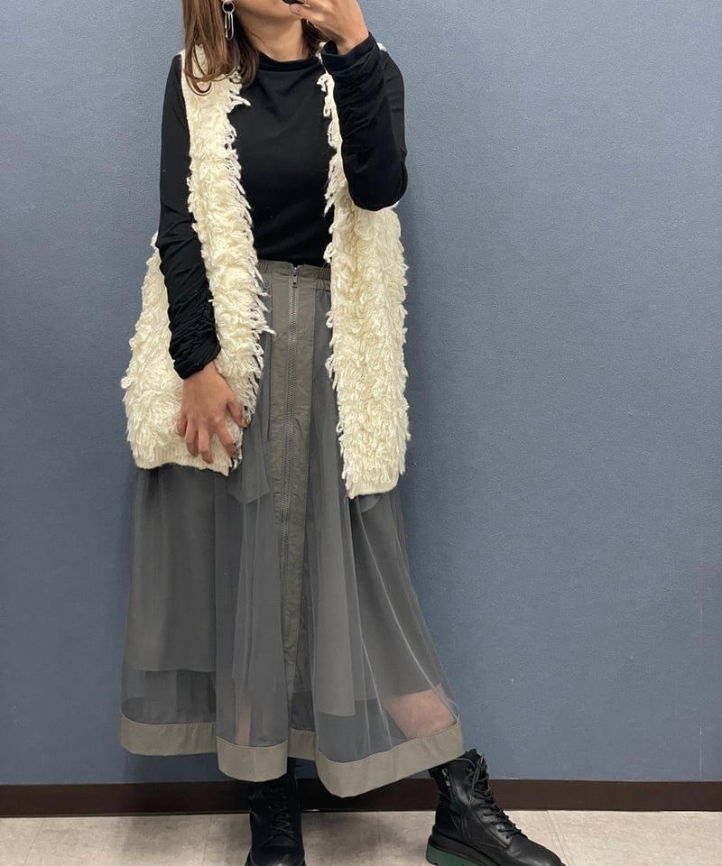 専用　新品　Dignite collier ディニテコリエ　ジレ Dignite Collier ディニテコリエ ダブルメッシュジレ - メルカリ