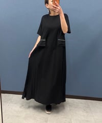 Pauline Bleu ポリーヌブロー　サイドプリーツ切り替えワンピース