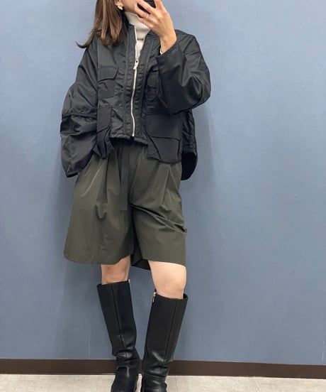 Pauline Bleu ポリーヌ・ブロー ラクーンファーカラー ブルゾン Pauline Bleu ポリーヌ・ブロー ラクーンファーカラー ブルゾン