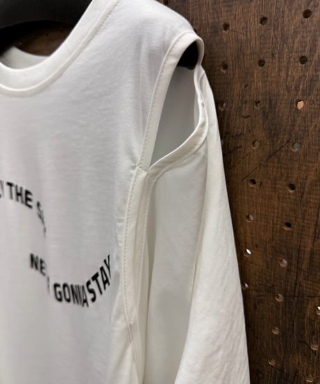 Pauline Bleu ポリーヌブロー　カットショルダールーズTシャツ