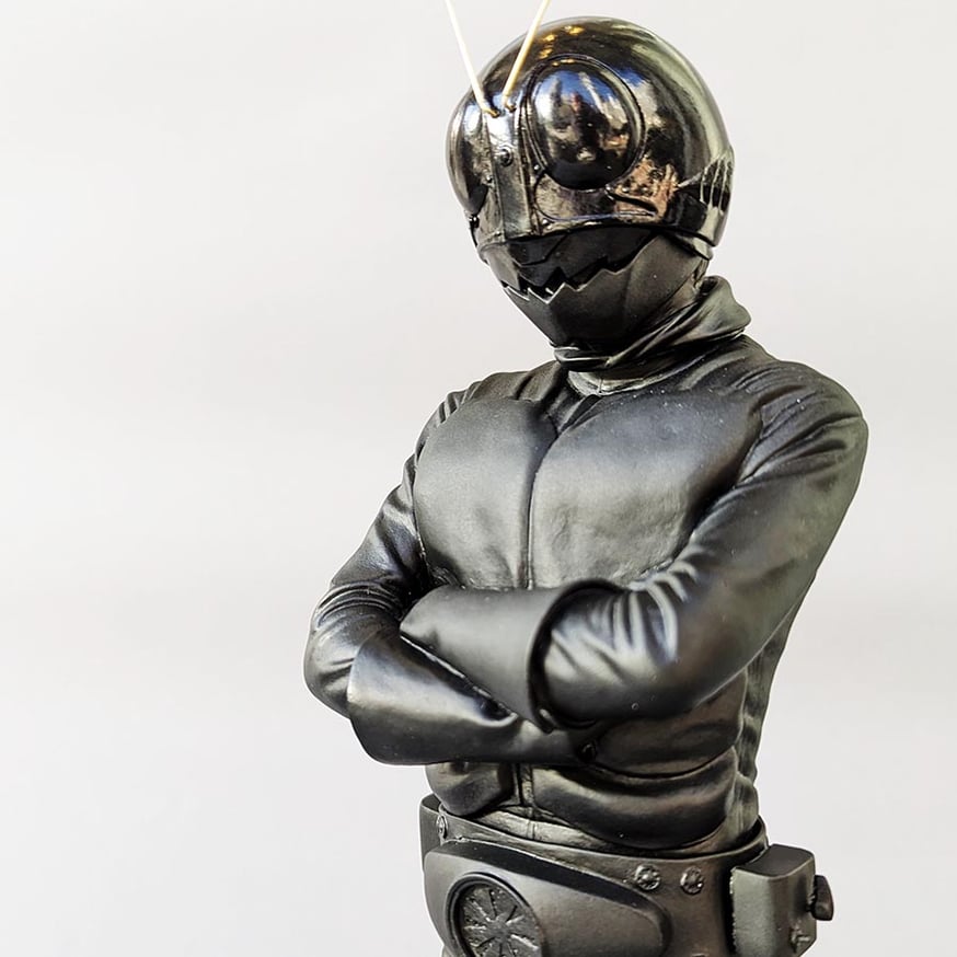 仮面ライダーBLACK 倉田てつを着用 Sサイズ ジャケット 黒 仮面ライダーZX Suit Actor (1984) . . . #Ksatriabajahitam