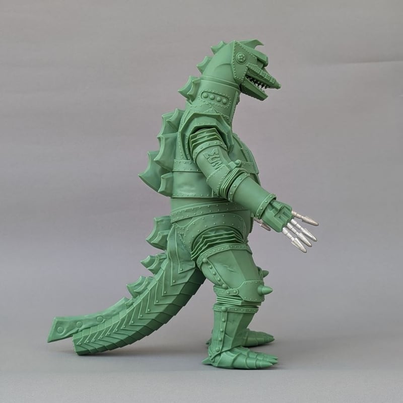 ベアモデル オール怪獣コレクション 初代ゴジラ 緑成型/青銀塗装 電車