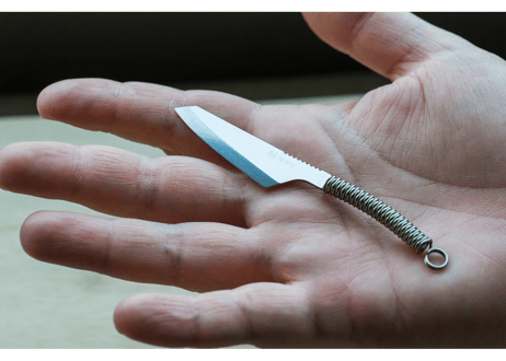 調理用ナイフ『手捌（てさばき）』、『掌（たなごころ）』、フォーク『 指叉（さすまた）』銀閃花シリーズ