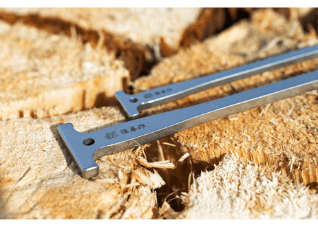 【10cm、15cm 4本セット】ステンレス製キャンプ用ペグ 『剱（つるぎ）』