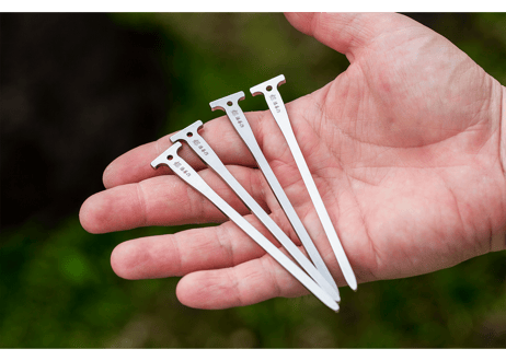 【10cm、15cm 4本セット】ステンレス製キャンプ用ペグ 『剱（つるぎ）』