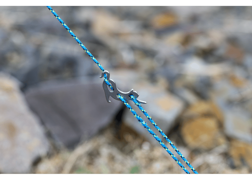 小さな猫型金具『大福（だいふく）』伸びとやんのか 各1個セット