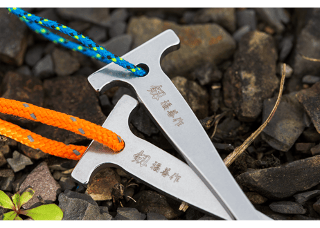 【10cm、15cm 4本セット】ステンレス製キャンプ用ペグ 『剱（つるぎ）』