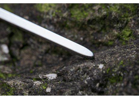 【10cm、15cm 4本セット】ステンレス製キャンプ用ペグ 『剱（つるぎ）』