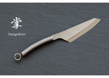 調理用ナイフ『手捌（てさばき）』、『掌（たなごころ）』、フォーク『 指叉（さすまた）』銀閃花シリーズ